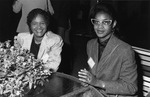 Tahlia McClain and Kathy Horton at the Black Faculty and Staff Reception 1991